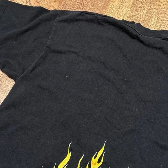 Vintage 90s Metallica Pushead Flaming Skull Heart Artimonde T Shirt Mens XL - Picture 12 of 16